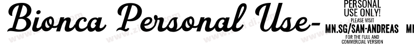 Bionca Personal Use字体转换